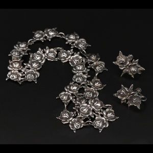 Margot de Taxco Sterling Silver Necklace set